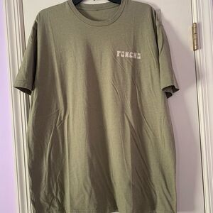 PONCHO Olive Green Short Sleeve Crewneck T-Shirt